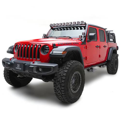 ZROADZ OFF ROAD PRODUCTS - 2018-2023 Jeep JL/2019-2023 Jeep Gladiator, Multi-LED Roof Cross Bar and 4-Pod A-Pillar Complete KIT, Includes (14) 3-Inch ZROADZ Light Pods - Part # Z934931-KIT4AW - Image 2