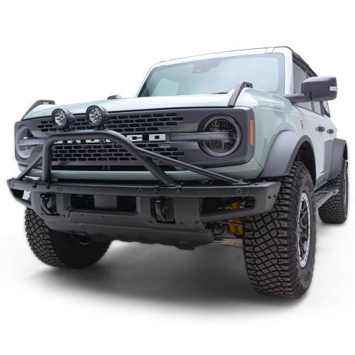 ZROADZ OFF ROAD PRODUCTS - 2021-2022 Ford Bronco Prerunner Baja Bar (Mid-Length Hoop) LED Kit Includes (2) 4 inch Round White ZROADZ LED Pod Lights - Part # Z325451-KIT - Image 1