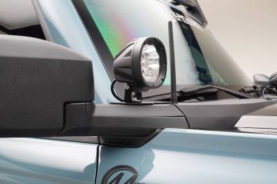 ZROADZ OFF ROAD PRODUCTS - 2021-2023 Ford Bronco Mirror/Ditch Light Bracket KIT, includes (2) 4-Inch White LED Lights & Universal Harness - Part # Z365501-KIT2 - Image 1