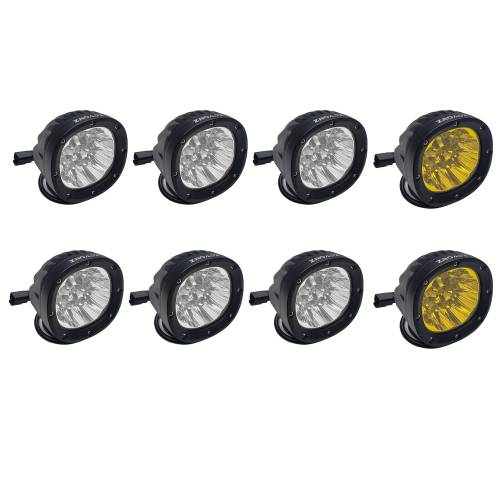 ZROADZ OFF ROAD PRODUCTS - ZROADZ 4-Inch LED White/Amber LED Combo Kit for use on a ZROADZ Bronco Roof Rack, Includes (6) White 4-Inch, (2) Amber LED Lights & Universal Harness – Part # Z3090WRD-KIT6W2A - Image 5