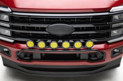 ZROADZ OFF ROAD PRODUCTS - 2023-2024 Ford Superduty, F250/F350/F450 Front Bumper Top LED Mounting Bracket Kit, Includes (6) ZROADZ 4-Inch Amber  LED light Pods and Universal Harness - Part # Z325981-KIT6A - Image 3
