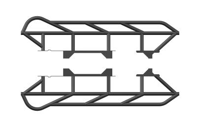 ZROADZ OFF ROAD PRODUCTS - 2024-2024 Toyota Tacoma Rock Sliders, TRAILX.R1 Series, Bolt-On/Weld-on, with Standard Angle - Part # Z749401 - Image 2