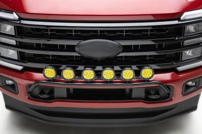 ZROADZ OFF ROAD PRODUCTS - 2023-2025 Ford Superduty, F250/F350/F450 Front Bumper Top LED Mounting Bracket Kit, Includes (6) ZROADZ 4-Inch Amber LED Light Pods and Universal Harness - Part # Z325981-KIT6A - Image 3