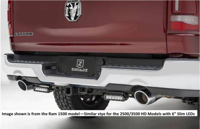 ZROADZ OFF ROAD PRODUCTS - 09-19 Ram1500 / 09-24 Ram 2500/3500 Rear Bumper LED Mounting Kit, Includes (2) 6 Inch Straight Single Row LED Light Bar and Universal Harness - Part # Z384621-KIT - Image 3