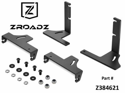 09-19 Ram 1500/09-24 Ram 2500/3500 Rear Bumper LED Brackets ONLY, Used to mount (2) 6 Inch Straight Single Row LED Light Bar - PN #Z384621